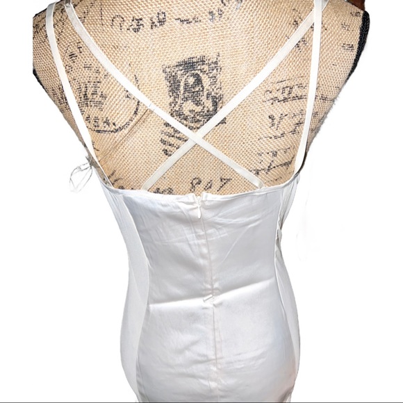 Satin Champagne Mini Slip Dress - Picture 8 of 15